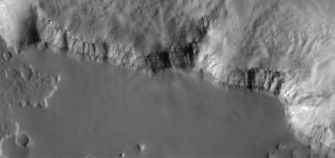 Satillite image of the area on Mars.